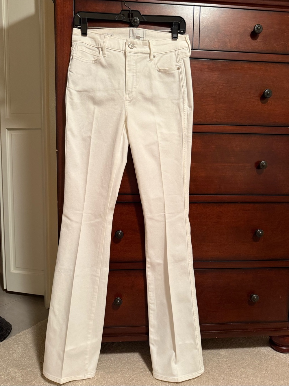 White House Black Market Crisp White Boot-Cut Pants